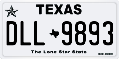TX license plate DLL9893