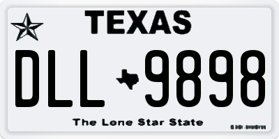 TX license plate DLL9898