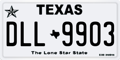 TX license plate DLL9903