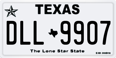 TX license plate DLL9907