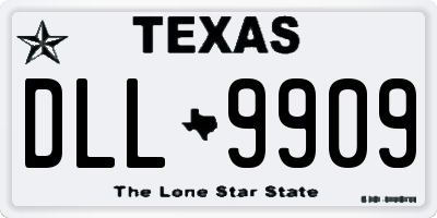 TX license plate DLL9909