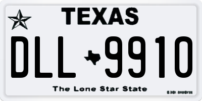 TX license plate DLL9910