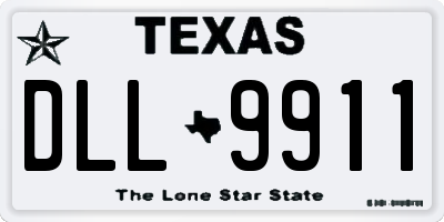 TX license plate DLL9911