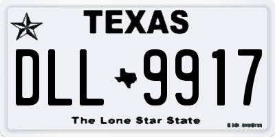 TX license plate DLL9917