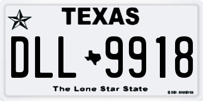 TX license plate DLL9918