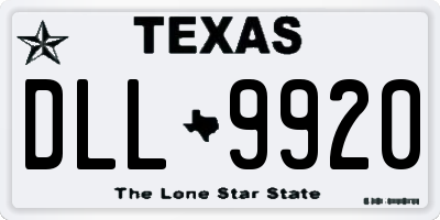 TX license plate DLL9920