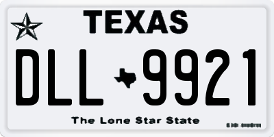 TX license plate DLL9921