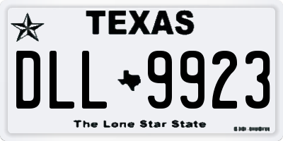 TX license plate DLL9923