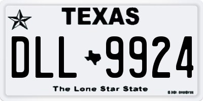 TX license plate DLL9924