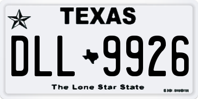 TX license plate DLL9926