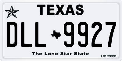 TX license plate DLL9927