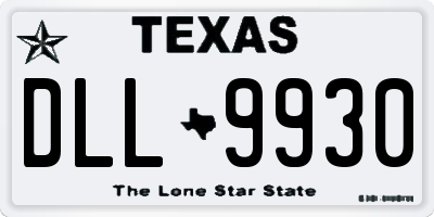 TX license plate DLL9930