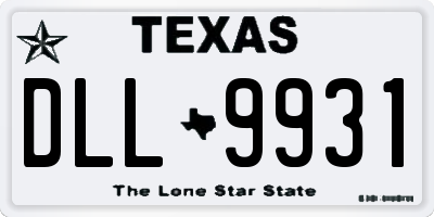 TX license plate DLL9931