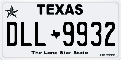 TX license plate DLL9932