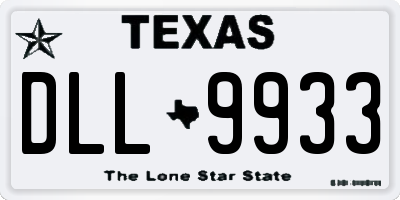 TX license plate DLL9933
