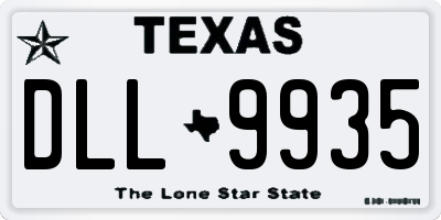 TX license plate DLL9935