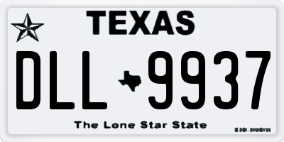 TX license plate DLL9937