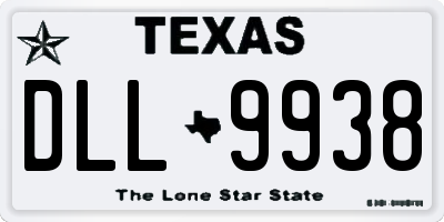 TX license plate DLL9938