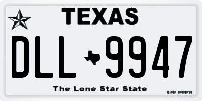TX license plate DLL9947