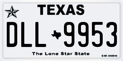 TX license plate DLL9953