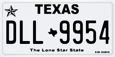 TX license plate DLL9954