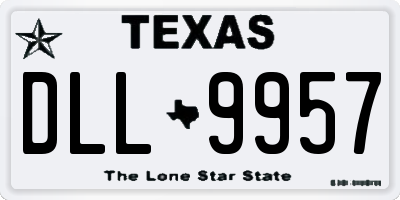 TX license plate DLL9957