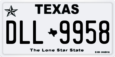 TX license plate DLL9958