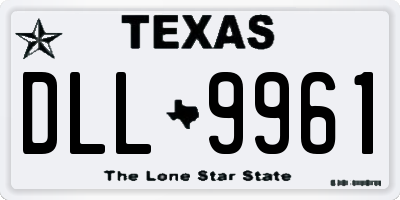TX license plate DLL9961