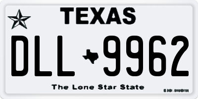 TX license plate DLL9962
