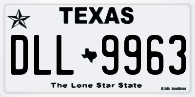 TX license plate DLL9963