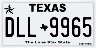 TX license plate DLL9965