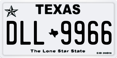 TX license plate DLL9966