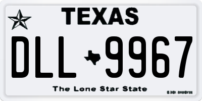 TX license plate DLL9967