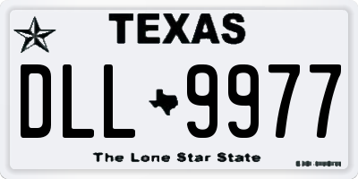 TX license plate DLL9977
