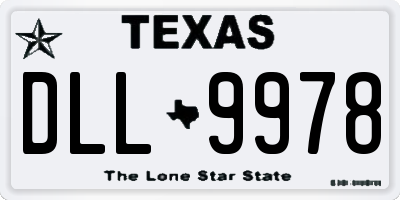 TX license plate DLL9978