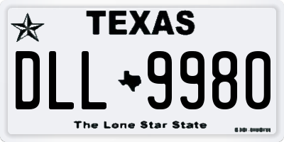 TX license plate DLL9980