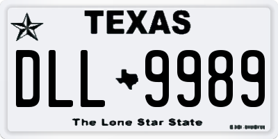 TX license plate DLL9989