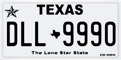 TX license plate DLL9990