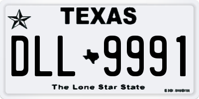 TX license plate DLL9991
