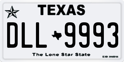 TX license plate DLL9993