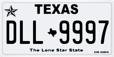 TX license plate DLL9997