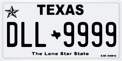 TX license plate DLL9999