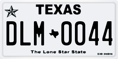 TX license plate DLM0044