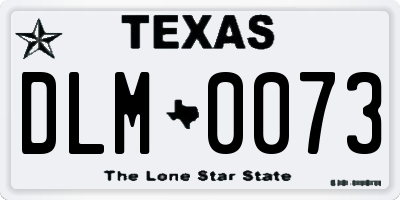 TX license plate DLM0073