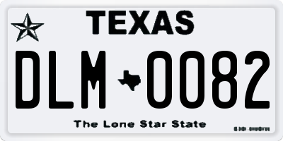 TX license plate DLM0082