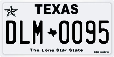 TX license plate DLM0095