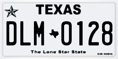 TX license plate DLM0128