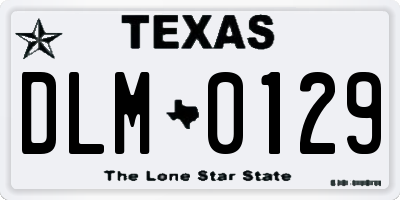 TX license plate DLM0129