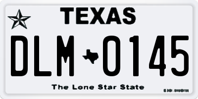 TX license plate DLM0145