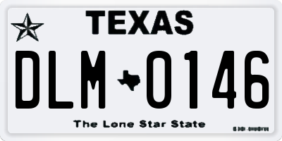 TX license plate DLM0146